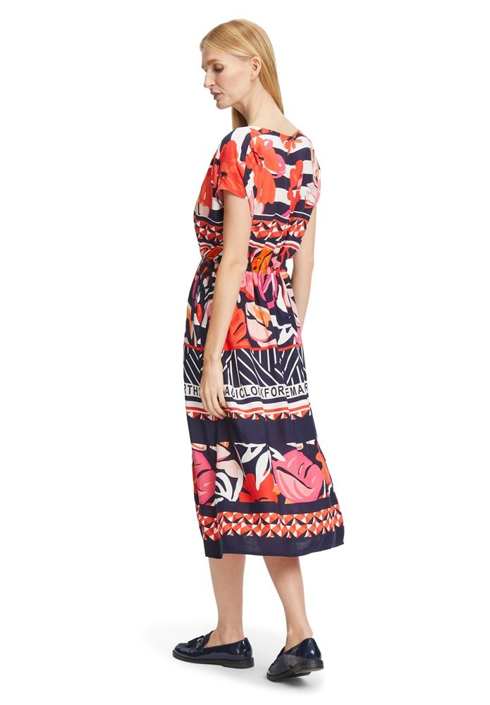 Betty Barclay Maxikleid florales Muster rot blau S13 13951957 