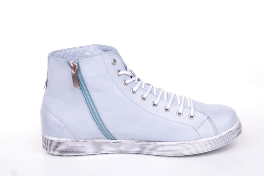 Andrea Conti Sneaker High Leder Reißverschluss blau S12  0341500821 42 | pastellblau | 