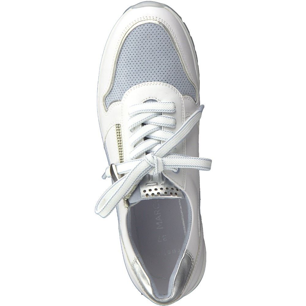 Marco Tozzi Sneaker Reißverschluss weiß hellblau 2-2-23741-28 36 | 181 WHITE/L.BLU | 