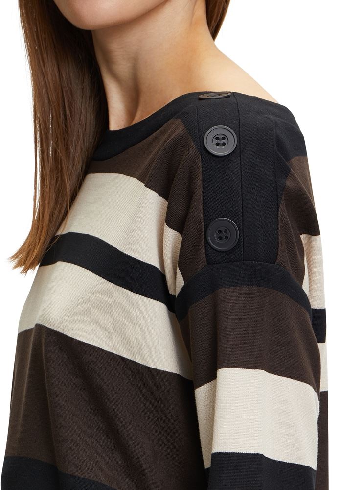 Betty Barclay Sweatshirt gestreift U - Boot Ausschnitt 3/4 Arm S21 22282986 