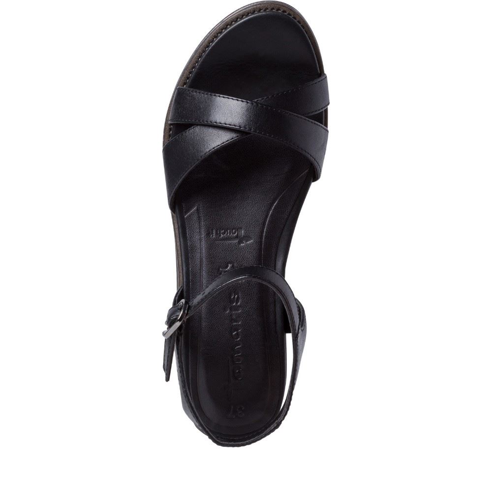 Tamaris Sandale Riemchensandale schwarz 1-1-28225-26 38 | 903 BLACK LEATH | 