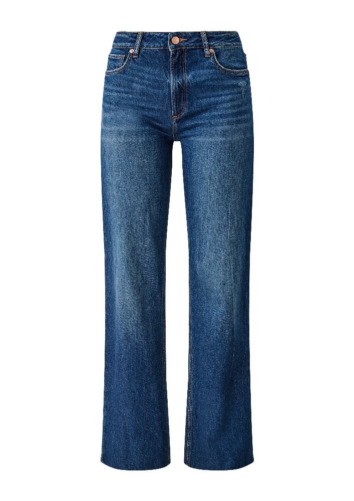 QS deigned by Jeans Wide-Leg blau S12 2109029 36 | Dark Blue Stret | L32