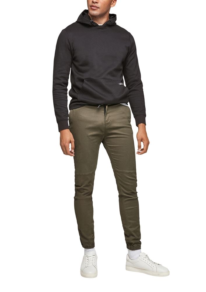 QS designed by Herren Sweatshirt Kapuze S21 schwarz 2106710 