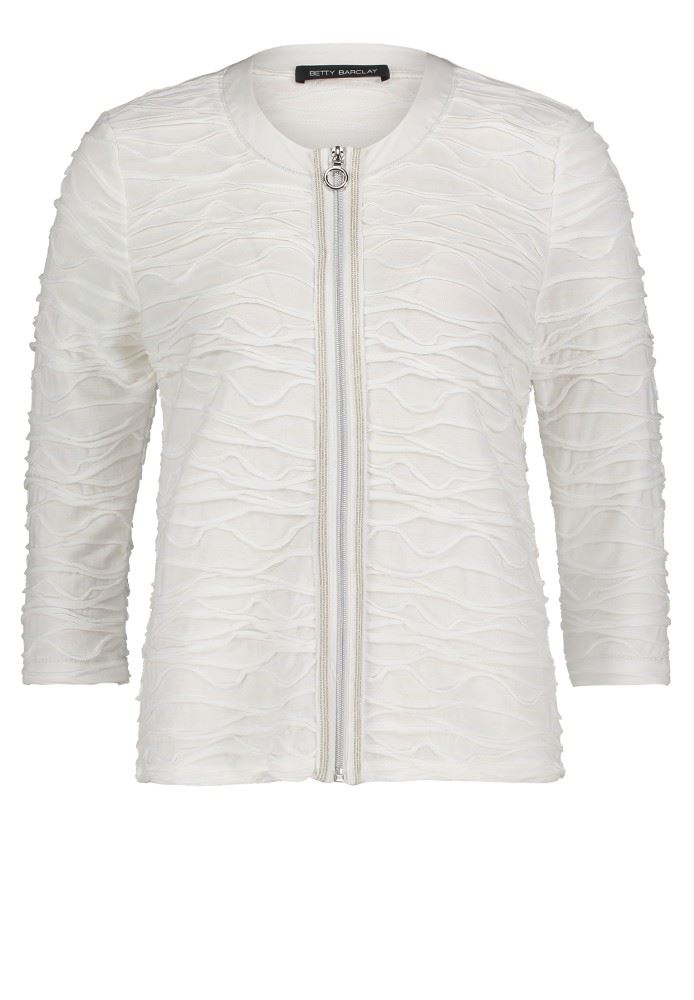 Betty Barclay Shirt Jacke Reißverschluss weiß S11 27782231 