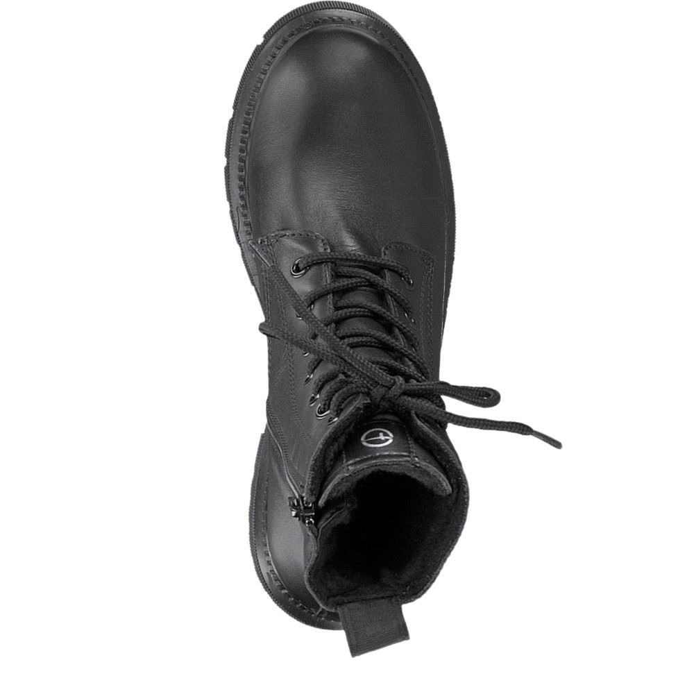 Tamaris Stiefelette Schnürboot warmfutter Wechselfußbett schwarz S22 1-1-26861-29 36 | 001 BLACK | 