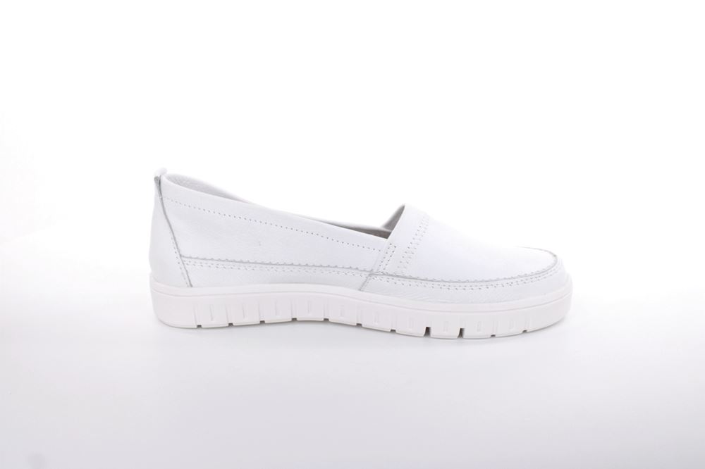 ACO TILDA 06 Damen Slipper Leder weiß, grau  S13 1295/10916 