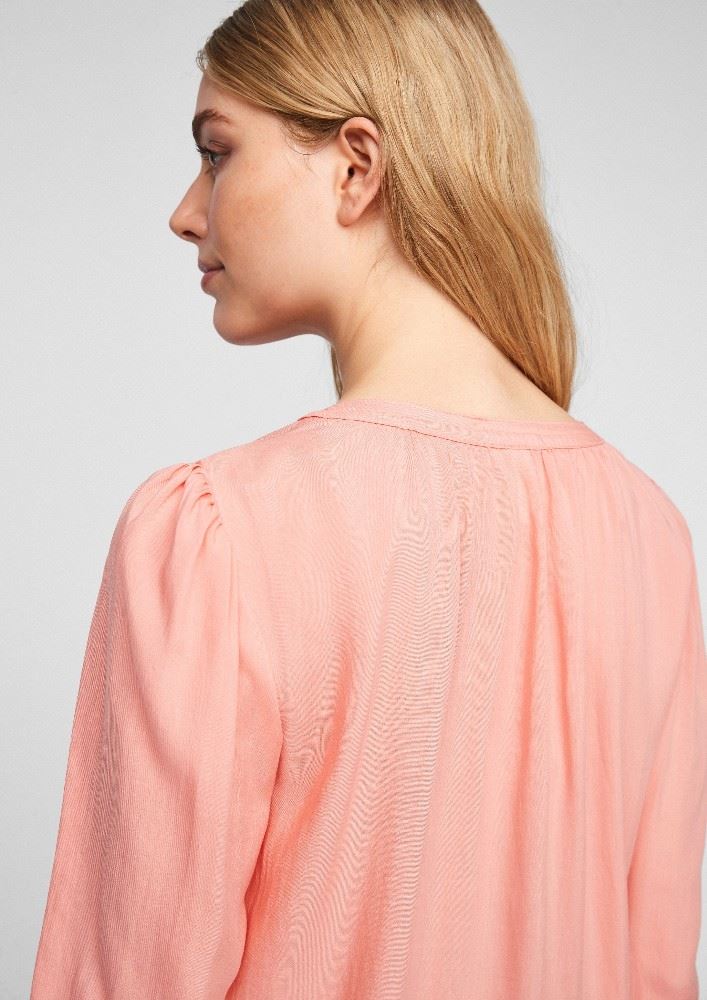 QS designed by Modalbluse mit Falten-Detail pink  2058807 