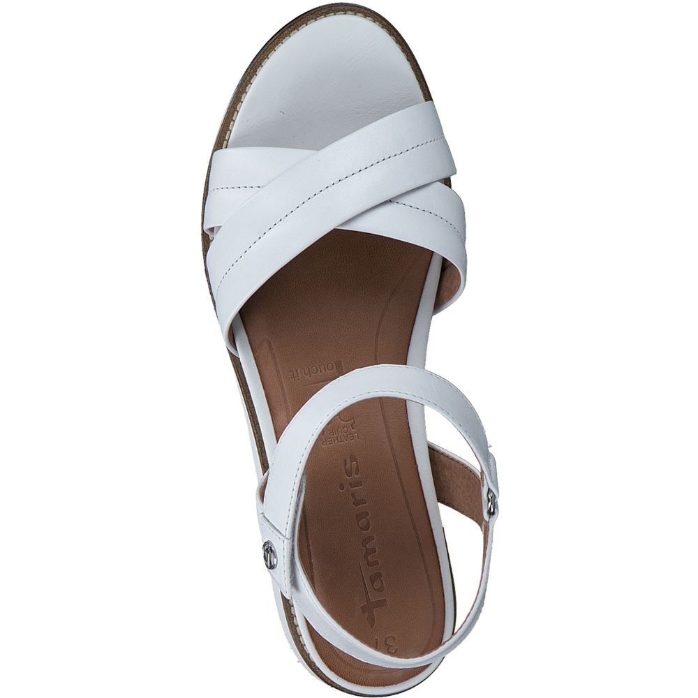 Tamaris Sandalette Leder white S13  1-1-28225-20 