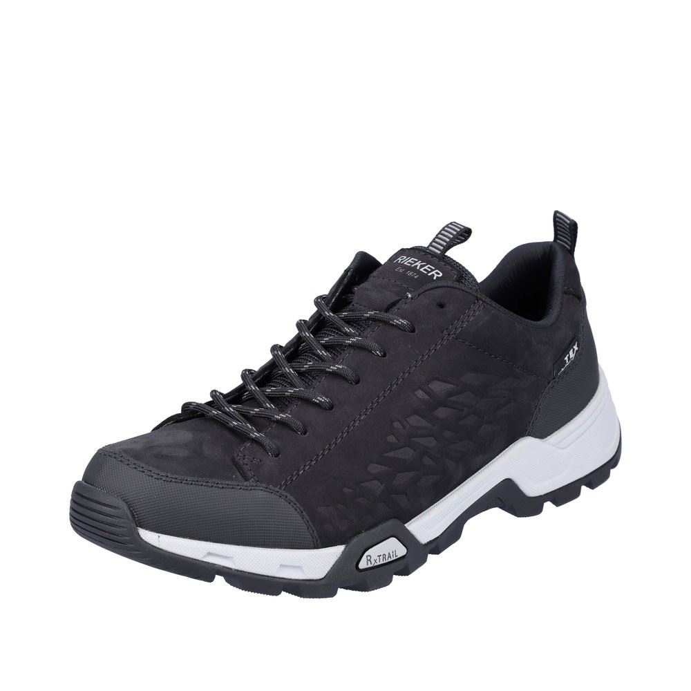 Rieker Antistress Herren Schnürhalbschuh Trekkingschuh TEX- Membran Wechselfußbett schwarz S22 16601-00 