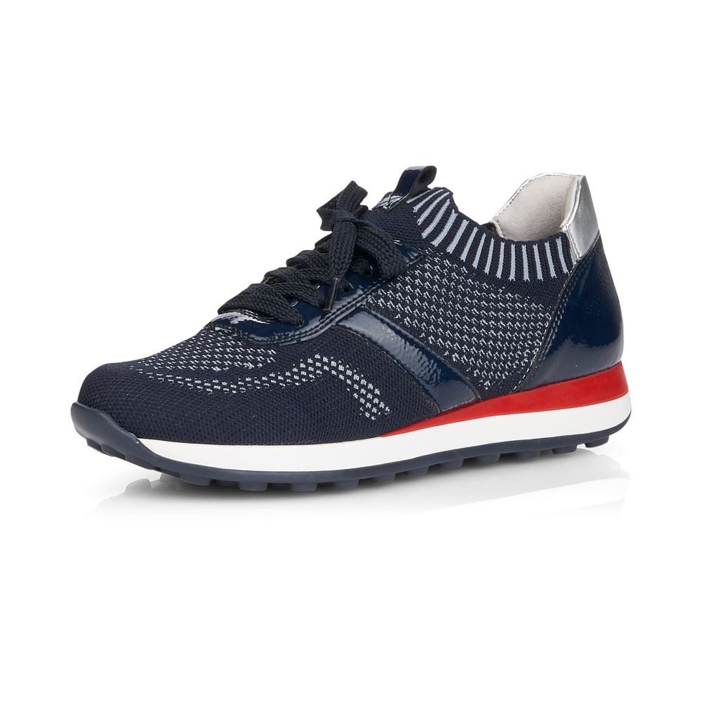 Remonte Sneaker Schnürer Halbschuh softfoam blau D1813-14 