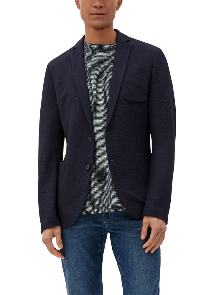 s.Oliver Blazer mit Piquéstruktur navy S13  2125816 52 | 59M1 BLUE | 