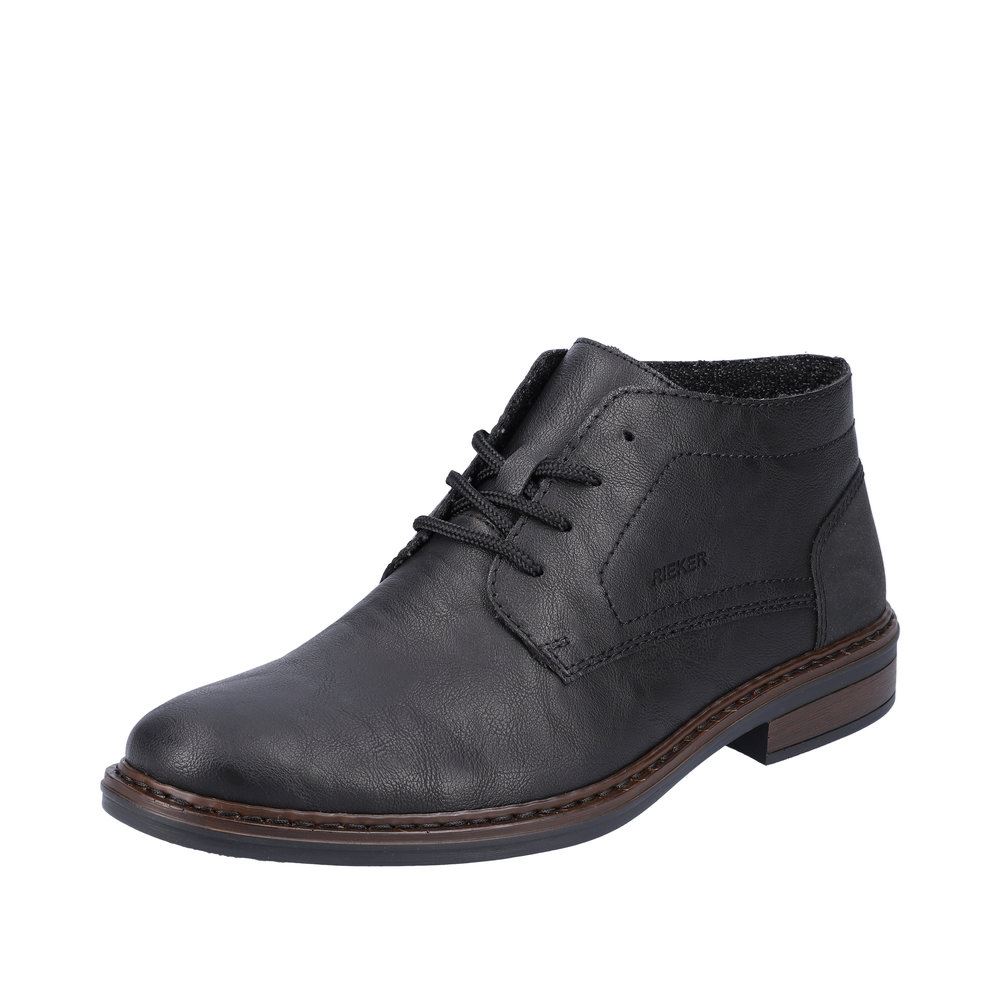 Rieker Antistress Herren Schnürstiefel Extraweite schwarz S23 17604-00 43 | schwarz/schwarz | H
