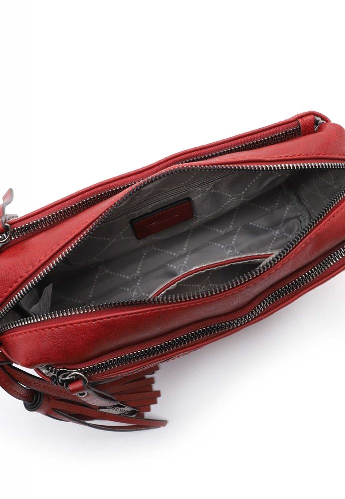 Tamaris Crossbody-Bag Umhängetasche Julina Streifen- Design rot S22 32021,600 