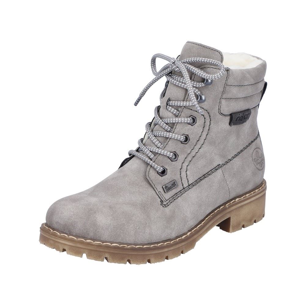 Rieker Antistress Damen Schnürboot Schnürstiefelette TEX- Membran Warmfutter grau S22 Y9125-40 