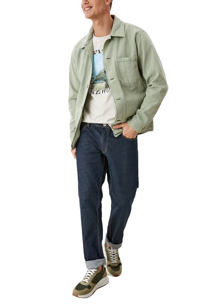 s.Oliver Herren Overshirt Hemd Seitentaschen grün S12  2110620 