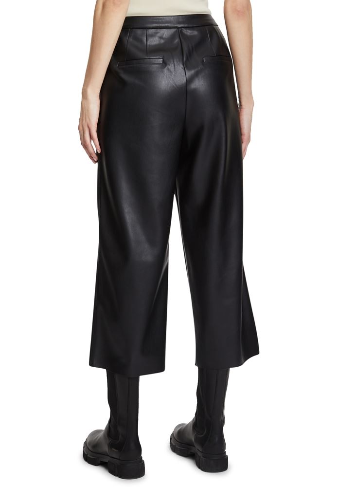 Betty Barclay Lederimitat Culotte High Waist schwarz S22 66282738 