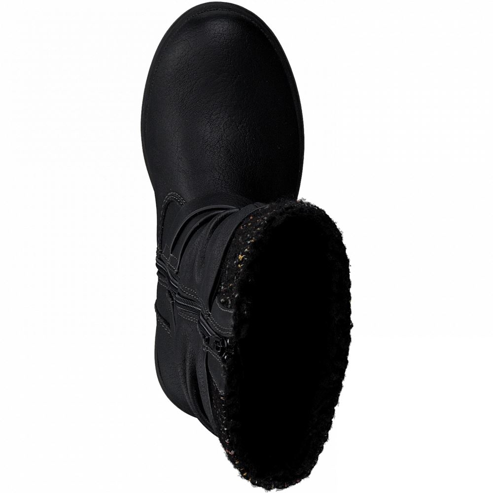 s. Oliver Kinder Stiefel Glitzerstrickbund TEX-Membran schwarz S21 5-5-46600-27 33 | 001 BLACK | 
