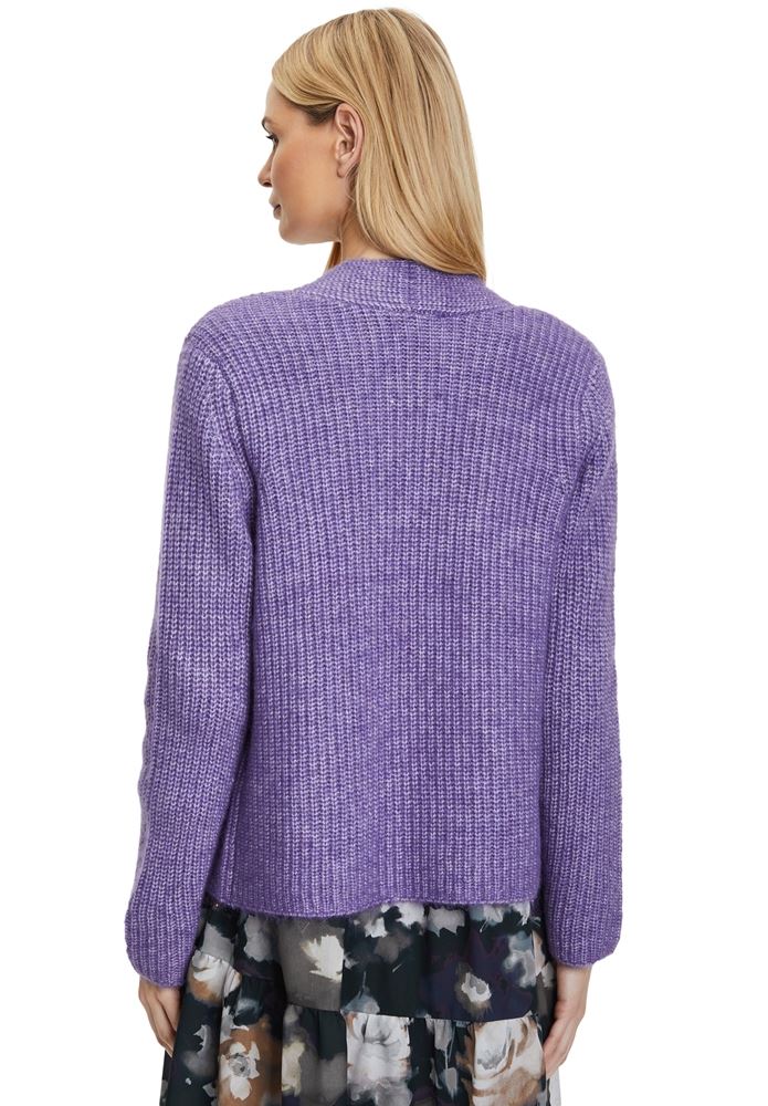 Betty Barclay Strickjacke Cardigan lila S22 57491170 44 | 6713 mulled gra | 
