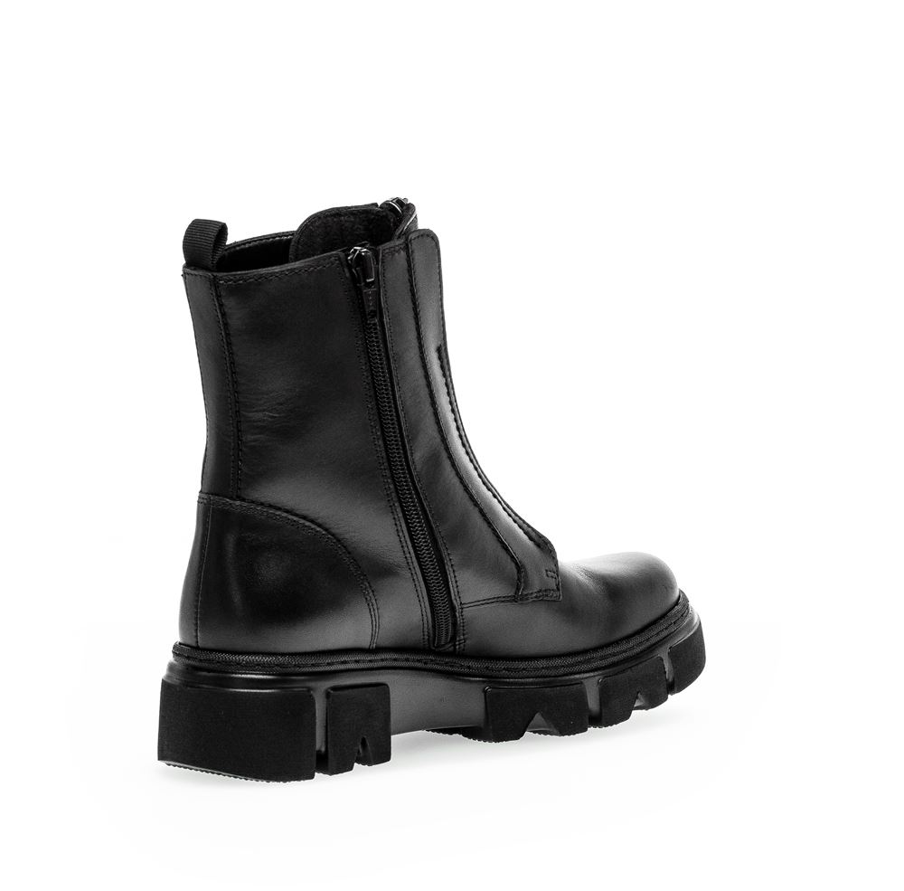 Gabor Biker Boots Leder Wechselfußbett schwarz S23 31.733.27 