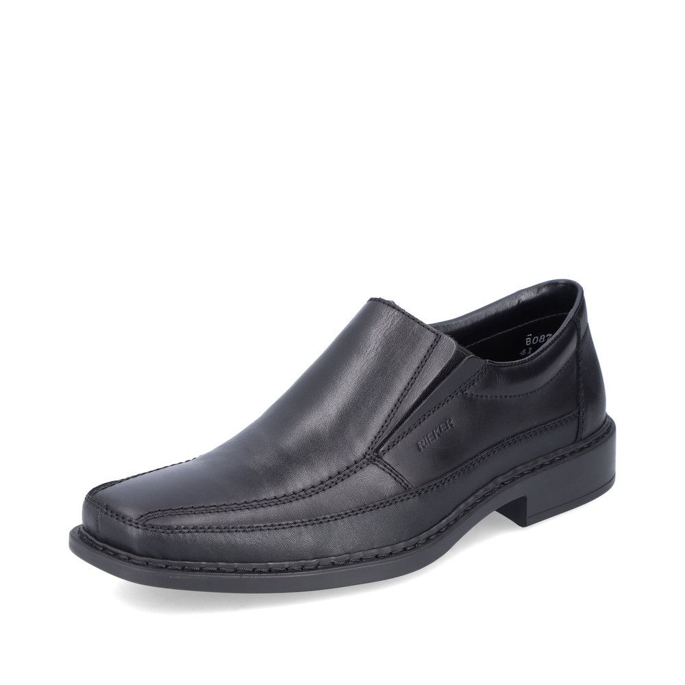 Rieker Antistress Herren Slipper elegant Leder Extraweite- H schwarz S13 B0873-00 