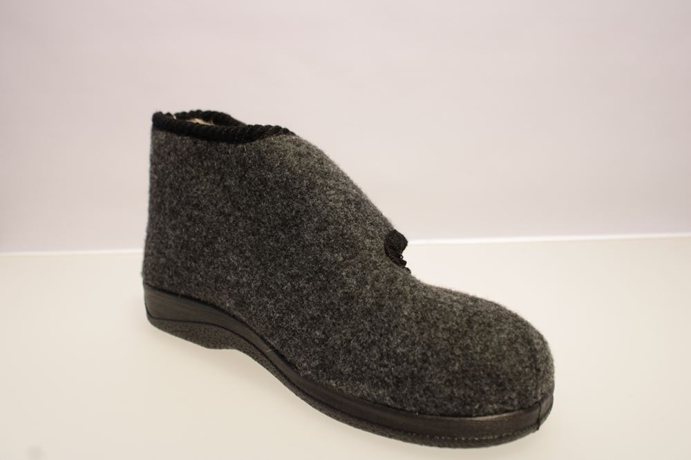 Cosmos Cordes Hausschuh grau Leo-W 