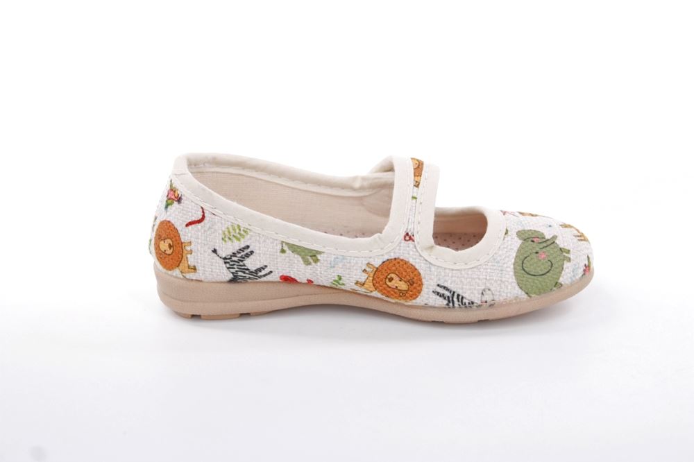 s`knöpfli Kinderausschuh Tier- Motiv Klettverschluss beige S13 I28721 