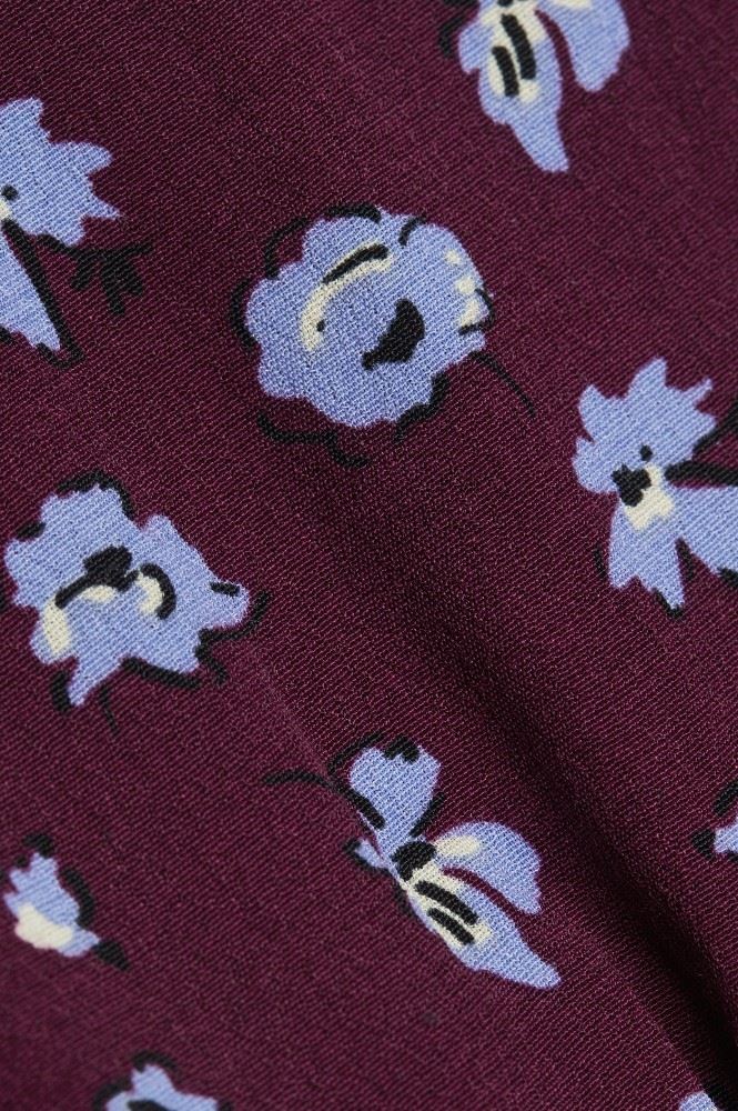EDC Kleid Printkleid 110CC1E306 38 | C518 AUBERGINE | 