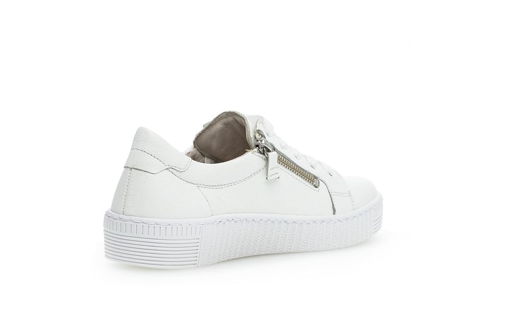 Gabor Sneaker low Leder Wechselfußbett Reißverschluss weiß S13 23.334.21 