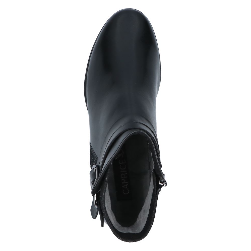 CAPRICE Stiefelette Leder Weit Wechselfußbett AIRMOTION schwarz S22 9-9-25313-29 6 | 019 BLACK COMB | 