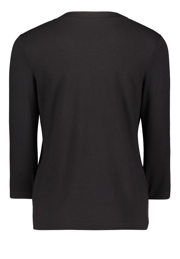 Betty Barclay Shirt 3/4 Arm Rundhals Schleife schwarz S21 20712601 36 | 9820 Black/Yell | 