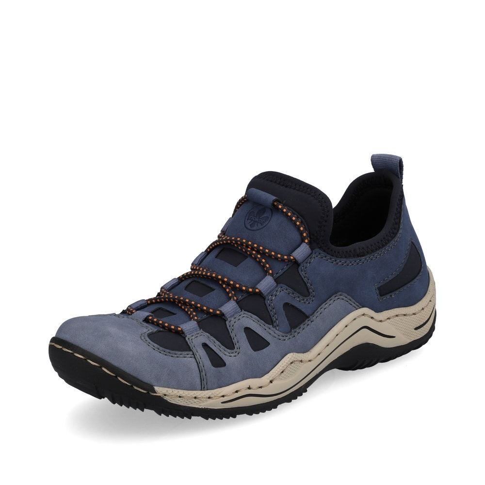 Rieker Antistress Damen Slipper sportlich herausnehmbarer Decksohle blau S13 L0546-14 