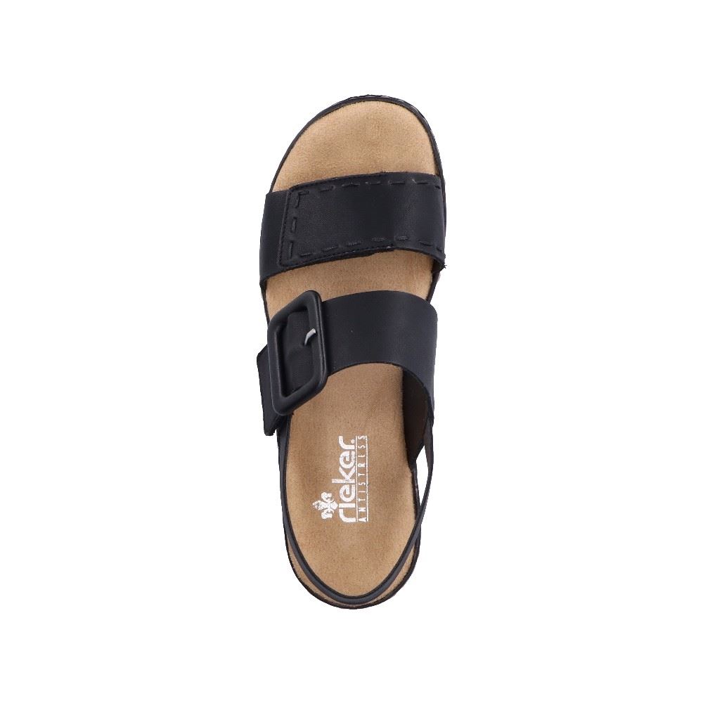 Rieker Damen Keilsandalette schwarz 62950-00 