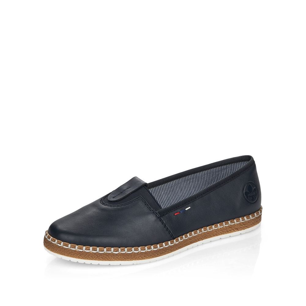 Rieker Antistress Damen Ballerina Slipper Leder blau S13 M2261-14 
