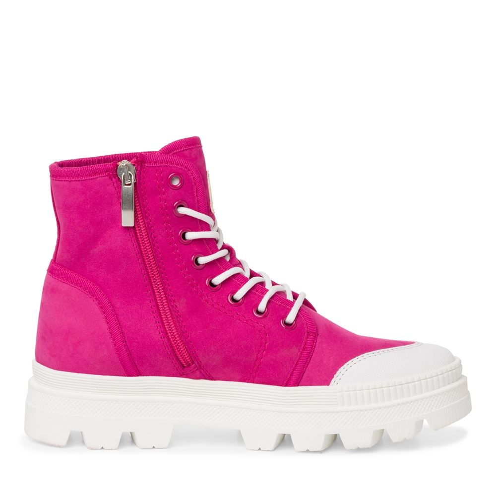 Tamaris Stiefelette Sommer- Boots TOUCHit- Fußbett derbe Sohle fuxia, white leather  S13  1-1-25406-20 