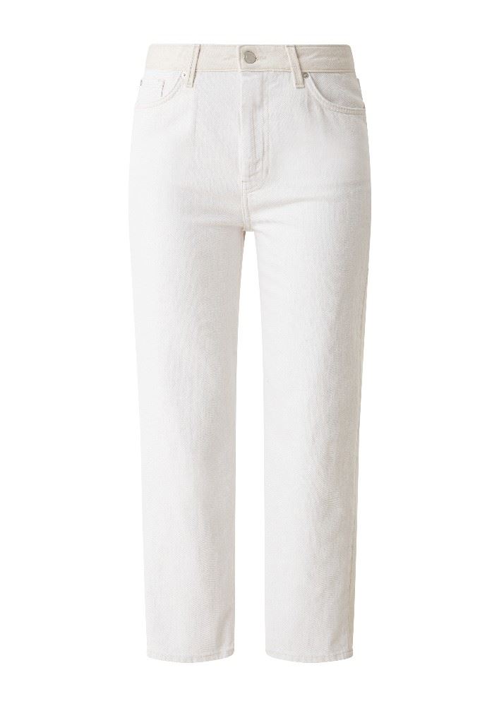 s.Oliver Jeans Karolin High Rise mit Leinenmix weiß S12  2115201 