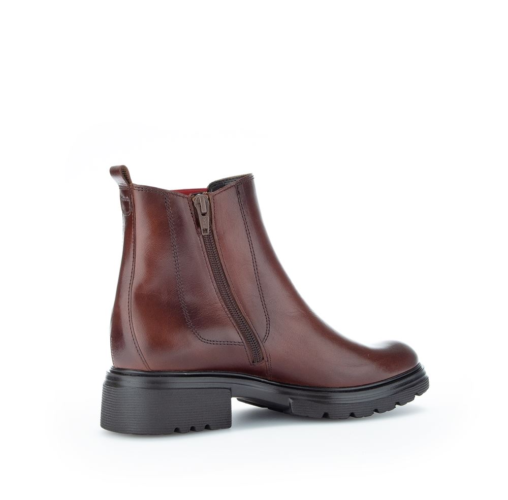 Gabor Chelsea-Boots Leder Wechselfußbett Reißverschluss braun S22 91.610.25 6,5 | sattel(Eff)(ros | F