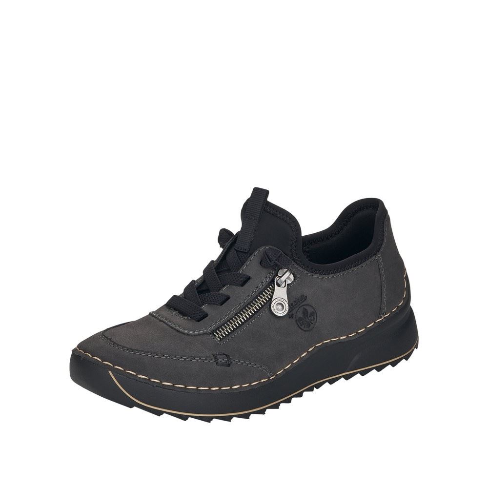 Rieker Antistress Damen Slipper Schnürschuh grau S22 51568-45 36 | stromboli/schwa | F