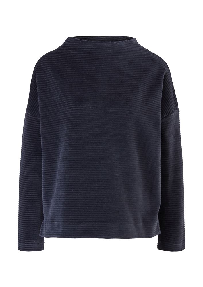 s.Oliver Langarmshirt mit Cord Struktur blau  S21 2106950 S | 5959 navy | 