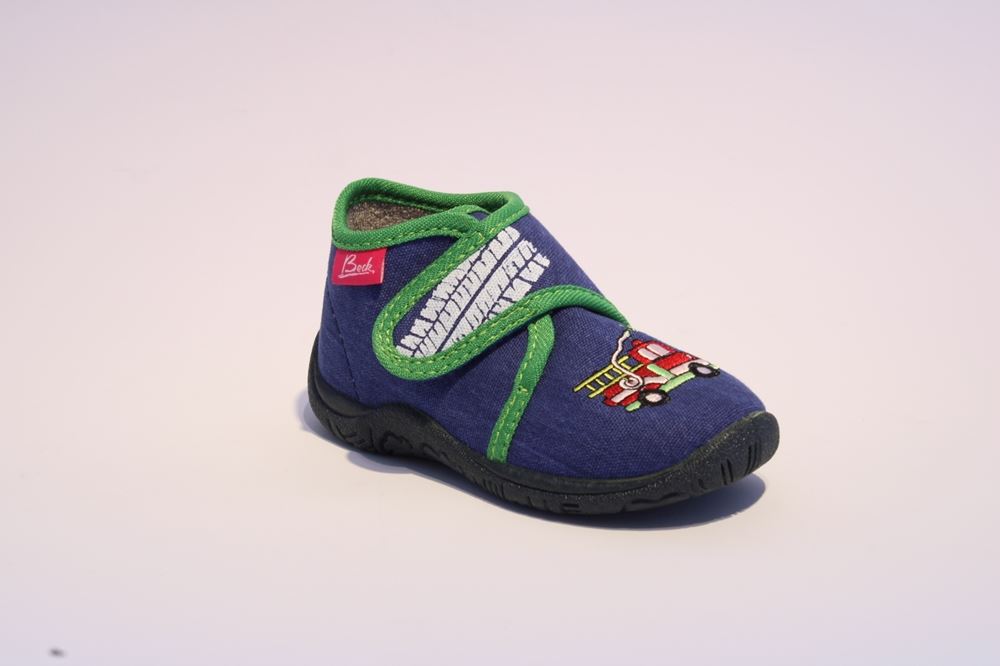 Beck Hausschuh Jungen Feuerwehr blau 677/34 20 | blau | 