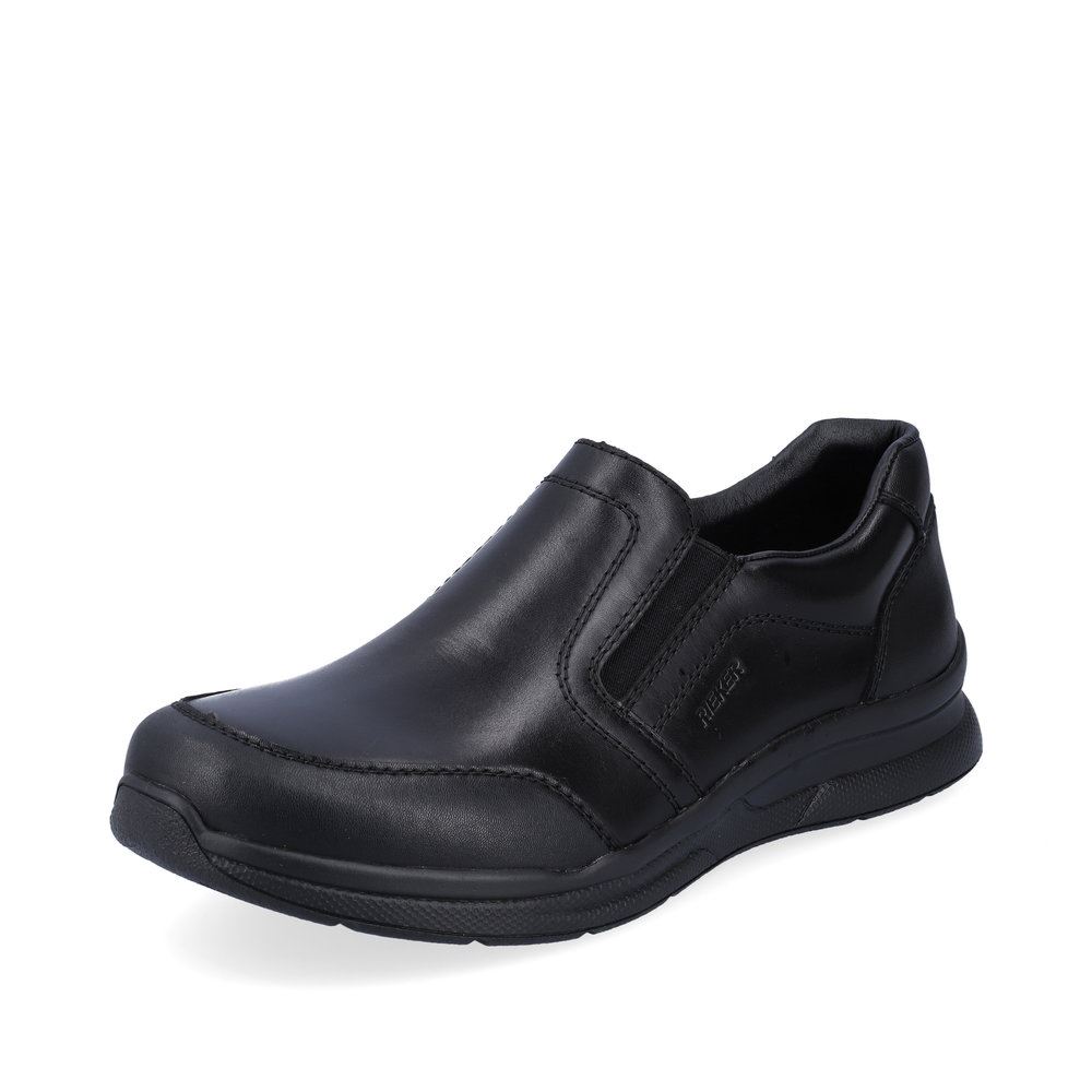 Rieker Antistress Herren Slipper Leder Extraweite Wechselfußbett schwarz S13 14850-01 