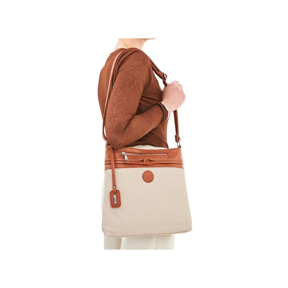 Rieker Damen Handtasche cremebeige-karamellbraun S13  H1519-62 