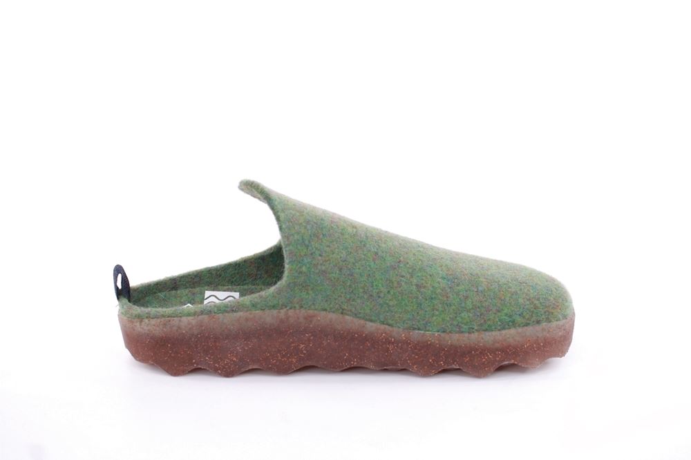 ASPORTUGUESAS Damen Pantolette Wolle Kork vegan Nachhaltig grün S22 P018023053 40 | moss green | 