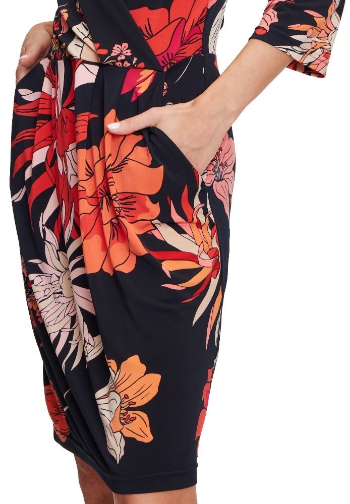 Betty Barclay Kleid Jersey 3/4 Arm floral blau rosa S12 11301029 