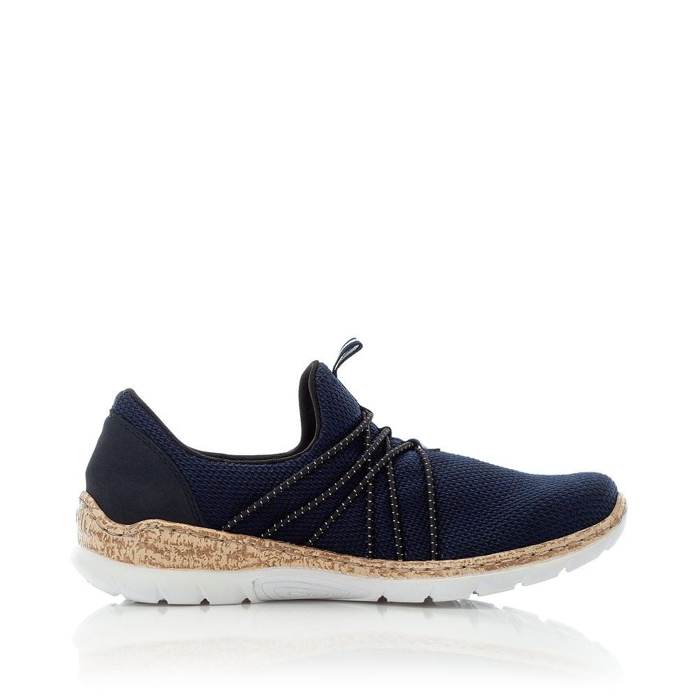 Rieker Slipper Sneaker Memosoft blau N42K1-14 37 | marine/pazifik | F