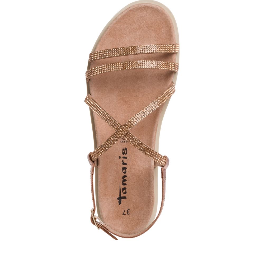 Tamaris Sandale Riemchen Leder copper glam S13  1-1-28121-20 