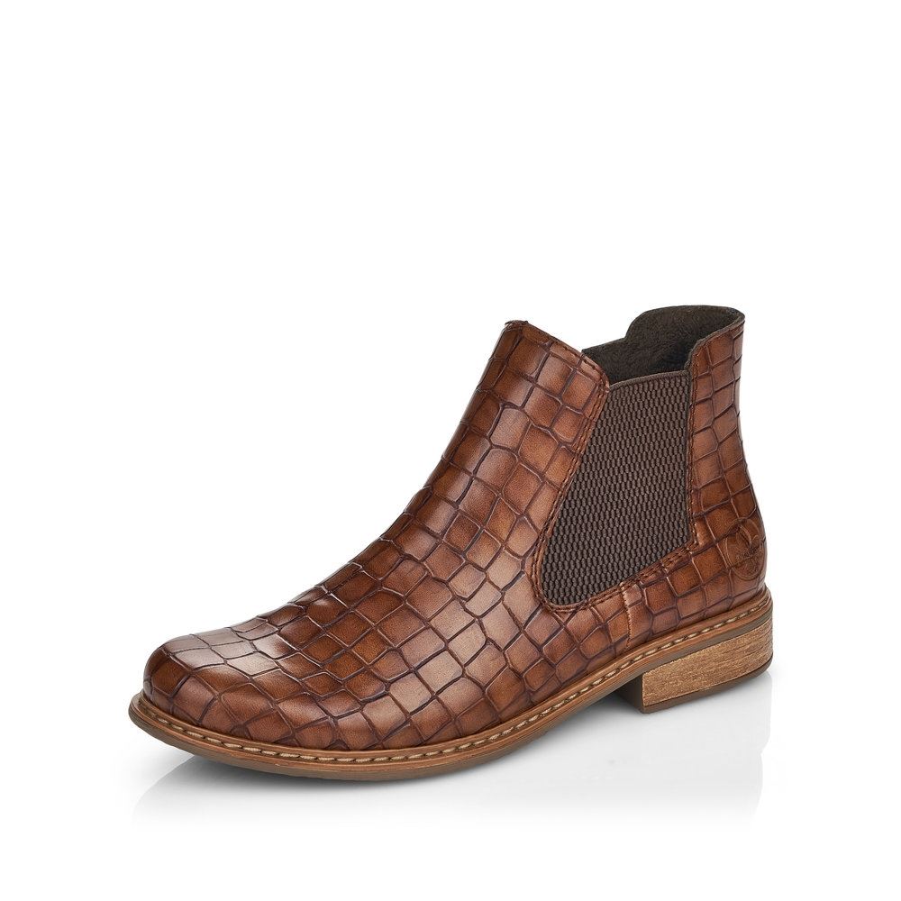 Rieker Antistress Chelsea Boots  Reptilien-Optik braun S21 Z4994-25 39 | palisander/brow | F