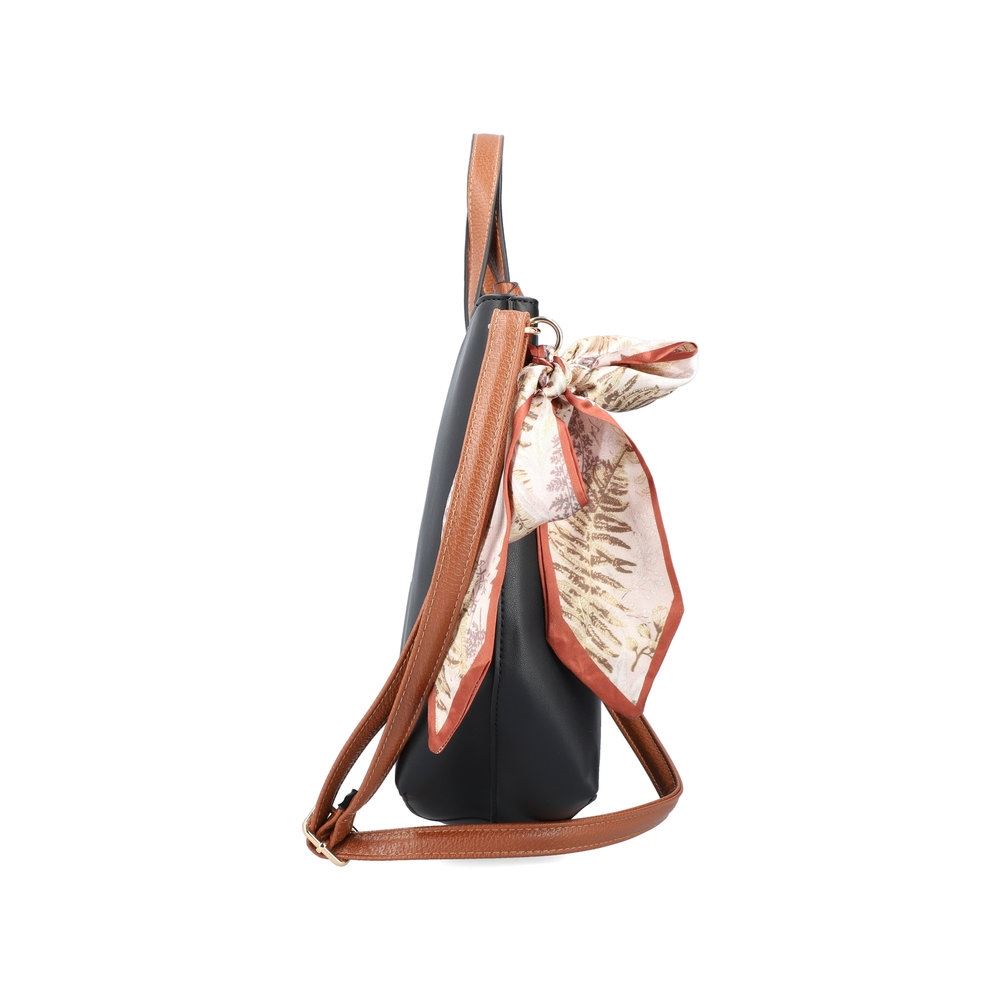 Rieker Damen Shopper abnehmbarer Schulterriemen Schleifen- Detail schwarz S13 H1507-00 