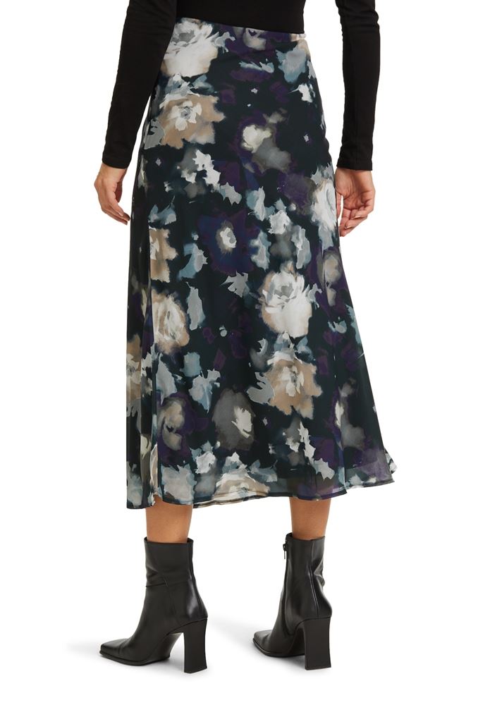 Betty Barclay Midirock florales Muster Chiffon schwarz S22 92671517 