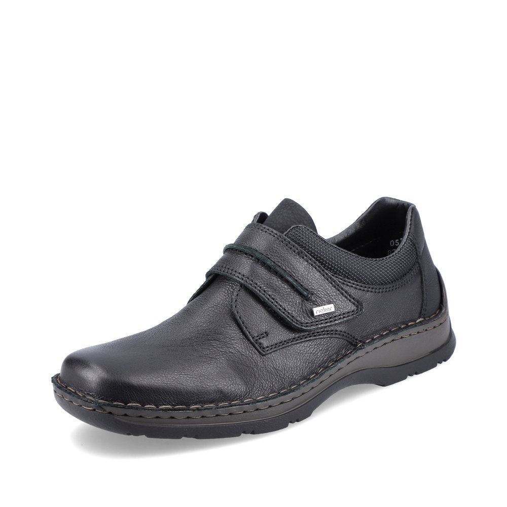 Rieker Antistress Herren Klettschuh schwarz 05358-01 40 | schwarz/schwarz | H