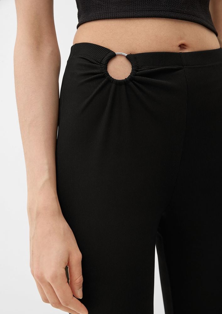 QS designed by Slim: Hose mit Flared leg schwarz S13   2127619 